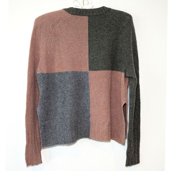 360 Cashmere Hailey 100% Cashmere Brown Black Sweater - Picture 11 of 14